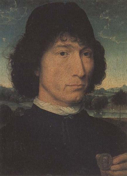  Hans Memling,Man with a Medal